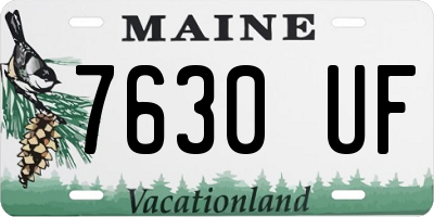 ME license plate 7630UF