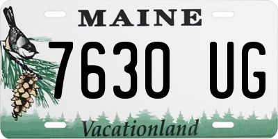 ME license plate 7630UG