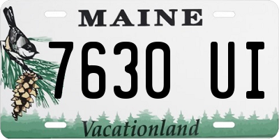 ME license plate 7630UI