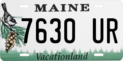 ME license plate 7630UR