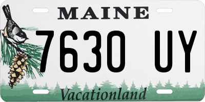 ME license plate 7630UY