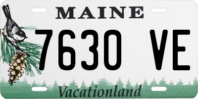 ME license plate 7630VE