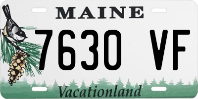 ME license plate 7630VF