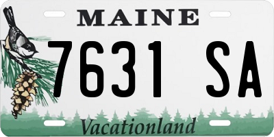 ME license plate 7631SA