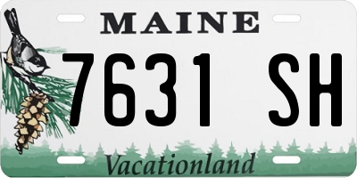 ME license plate 7631SH