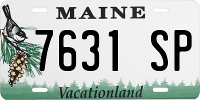 ME license plate 7631SP
