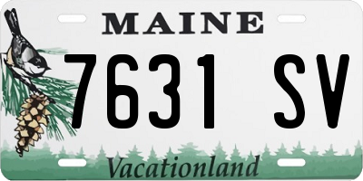ME license plate 7631SV
