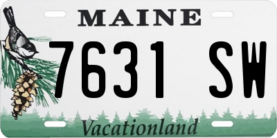 ME license plate 7631SW