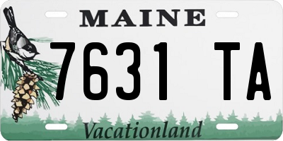 ME license plate 7631TA
