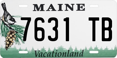 ME license plate 7631TB