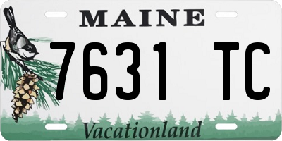 ME license plate 7631TC