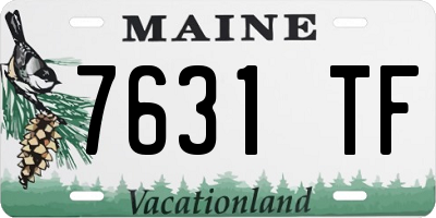 ME license plate 7631TF