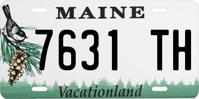 ME license plate 7631TH