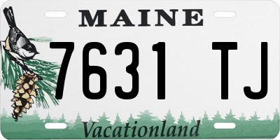 ME license plate 7631TJ
