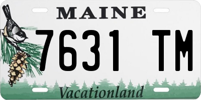 ME license plate 7631TM