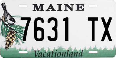 ME license plate 7631TX