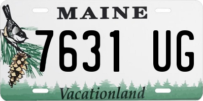 ME license plate 7631UG