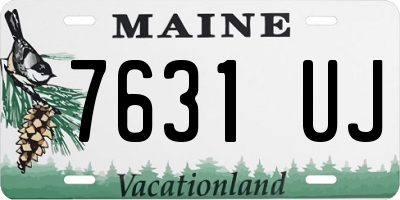 ME license plate 7631UJ