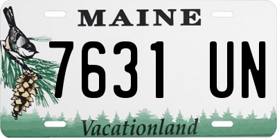 ME license plate 7631UN
