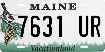 ME license plate 7631UR