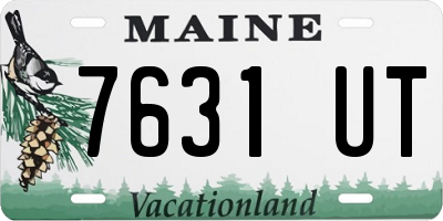 ME license plate 7631UT