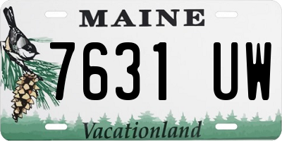 ME license plate 7631UW