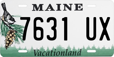ME license plate 7631UX