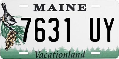 ME license plate 7631UY