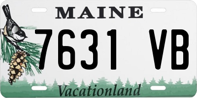 ME license plate 7631VB
