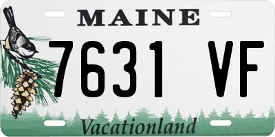 ME license plate 7631VF