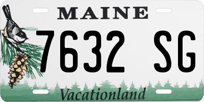 ME license plate 7632SG
