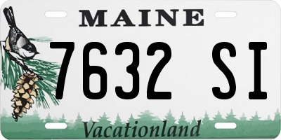 ME license plate 7632SI