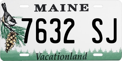 ME license plate 7632SJ