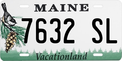ME license plate 7632SL