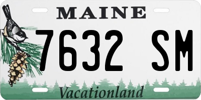 ME license plate 7632SM