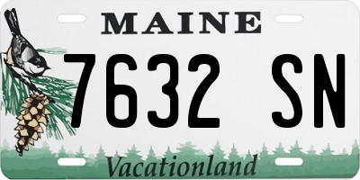 ME license plate 7632SN