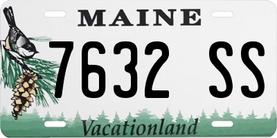 ME license plate 7632SS