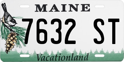 ME license plate 7632ST