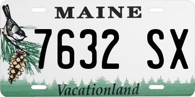 ME license plate 7632SX