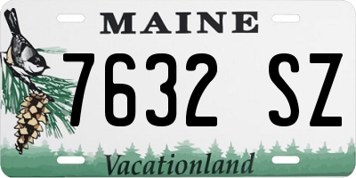 ME license plate 7632SZ