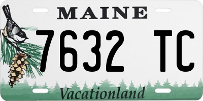 ME license plate 7632TC