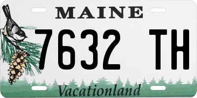 ME license plate 7632TH