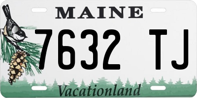 ME license plate 7632TJ