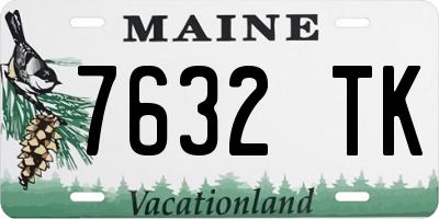 ME license plate 7632TK