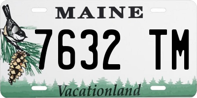 ME license plate 7632TM