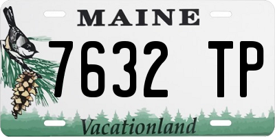 ME license plate 7632TP