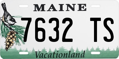 ME license plate 7632TS