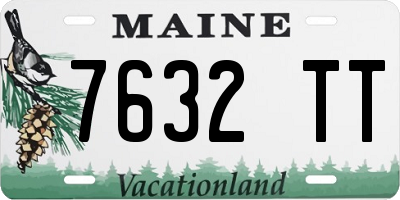 ME license plate 7632TT