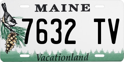 ME license plate 7632TV