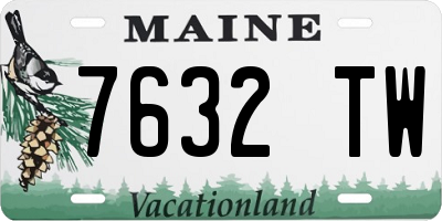 ME license plate 7632TW